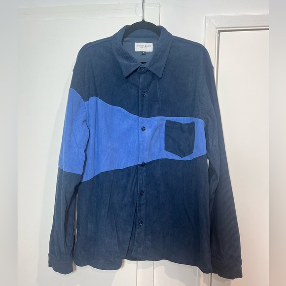 Good Days COLOR BLOCK CORDUROY BUTTON DOWN - Picture 3 of 6